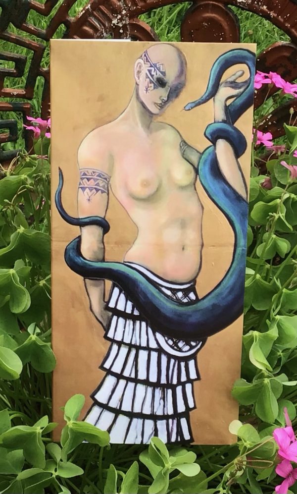 RiverWitch Apothecary Greeting Card: Snake Goddess